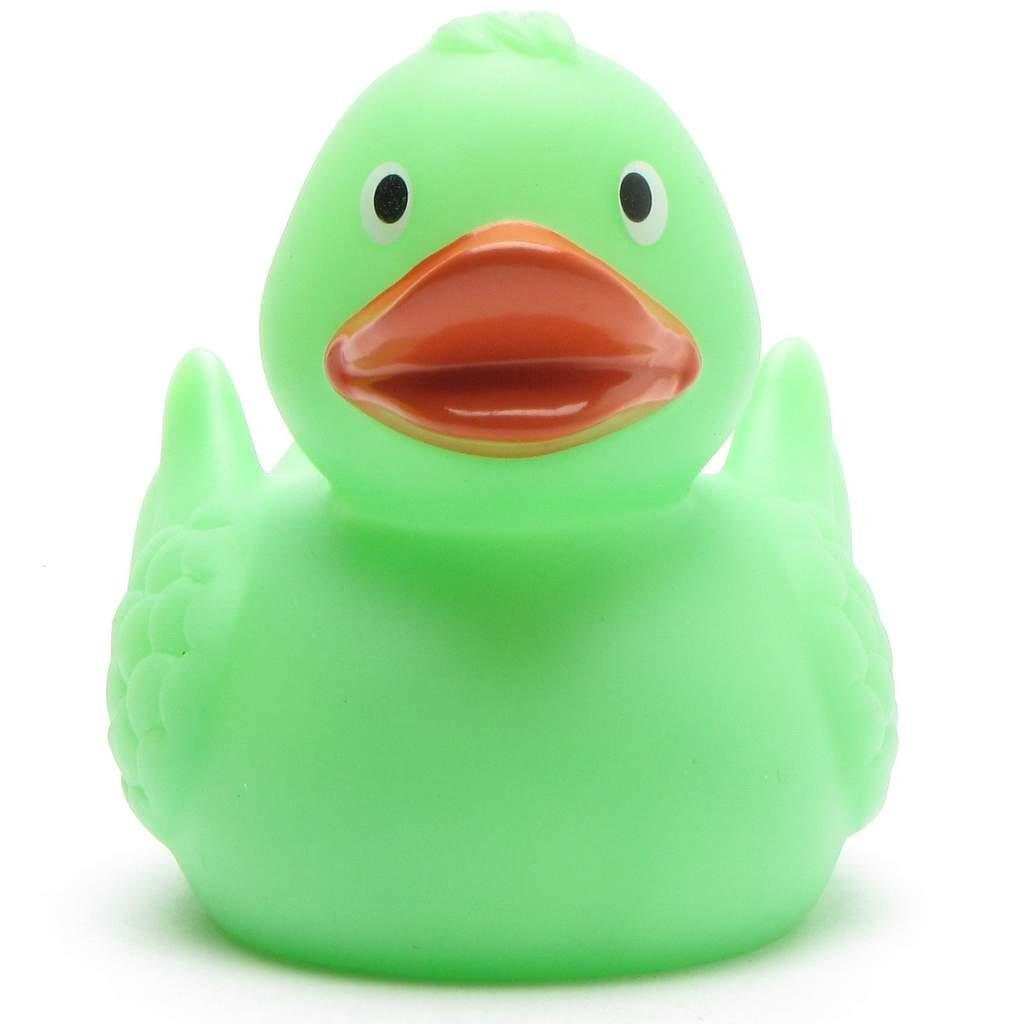 Magic Duck mit UV-Farbwechsel - Badeente zu lila grün Badespielzeug Quietscheente Schnabels