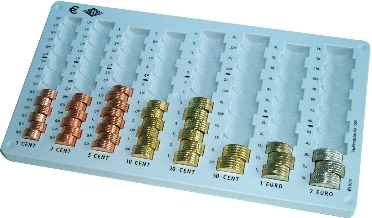 WEDO Geldkassette Ersatz-Münzeinsatz 328x178x31mm lichtgrau