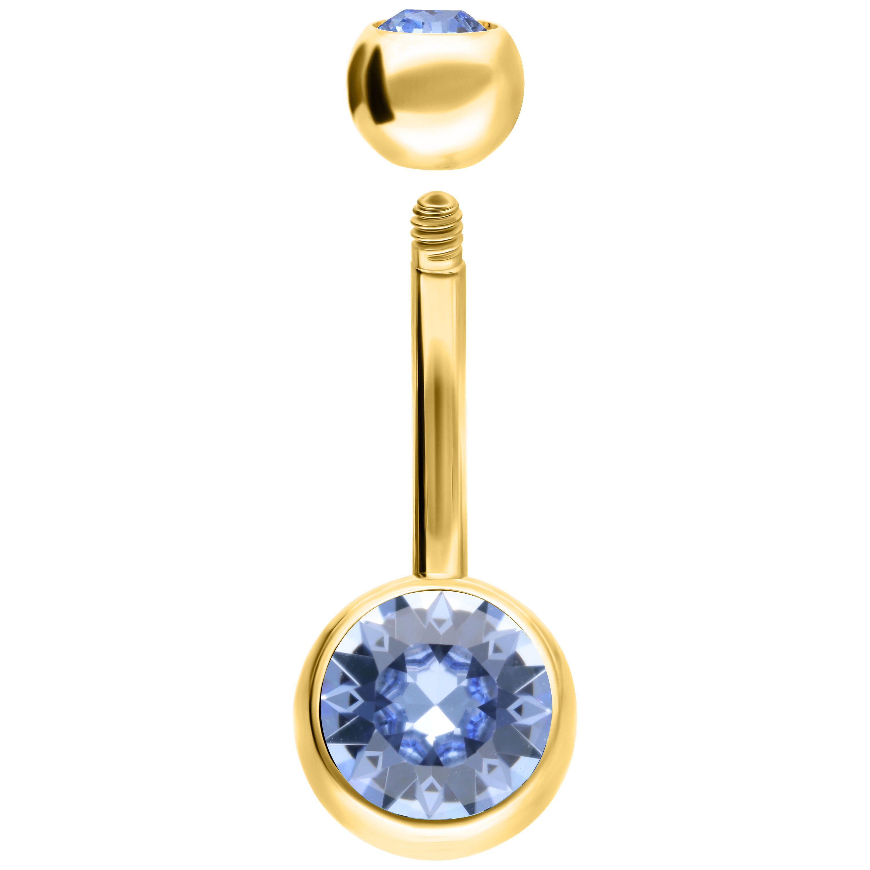 Wildcat Bauchnabelpiercing Multicut Double Jewelled Navel Bananabell für Bauchnabel, 1 Stück, Edelstahl - wasserfest, langlebig, hautverträglich