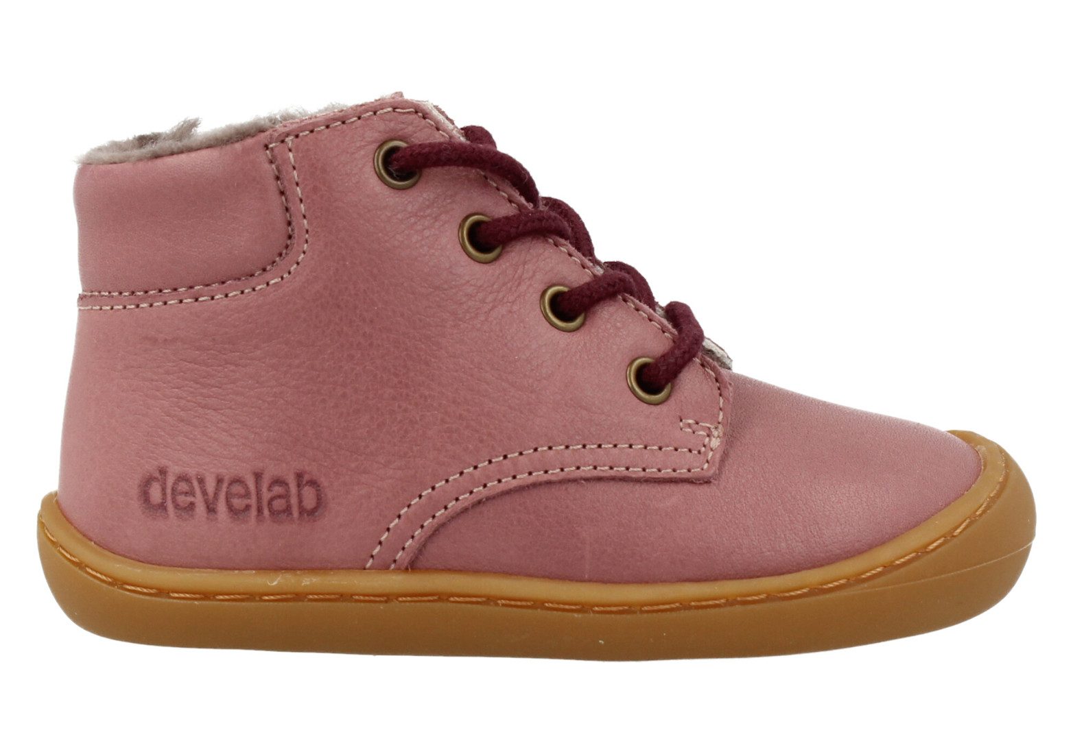 develab Develab Barfußschuh 46210 Lauflernschuhe Stiefel Leder Lammfell Stiefelette