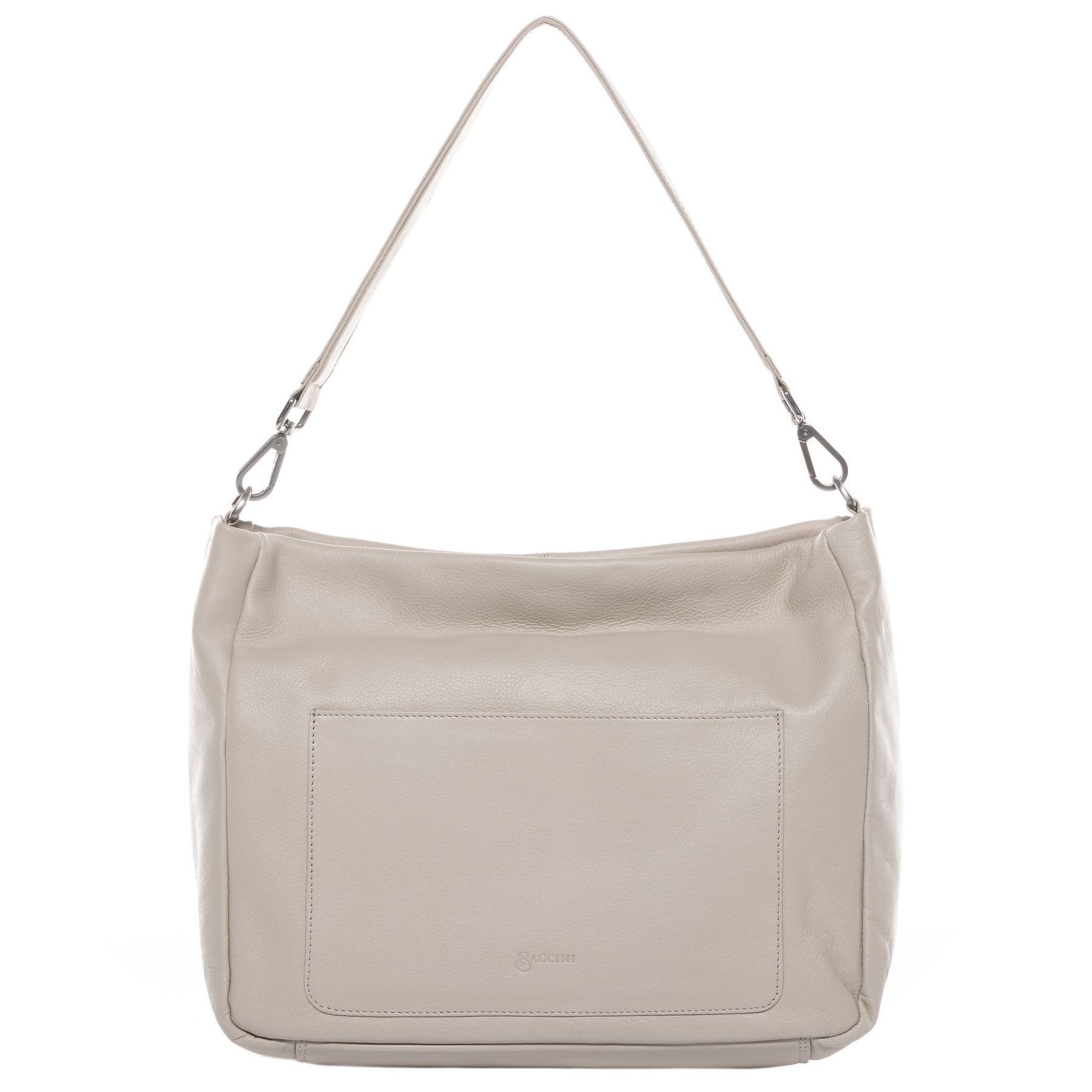 Umhängetasche echt Leder Hobo Beutel Schultertasche groß ivory