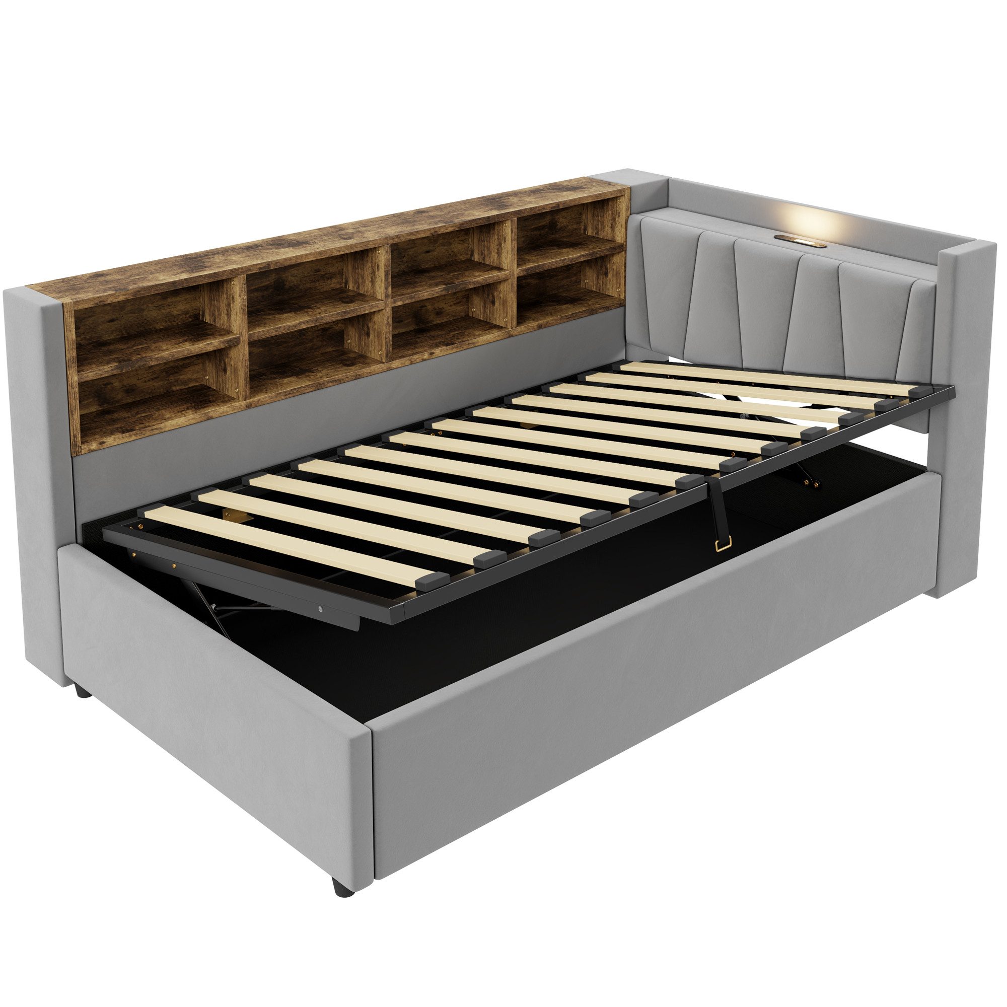 KLAM HOME Schlafsofa Polsterbett 90*200 cm,Mit günstig online kaufen