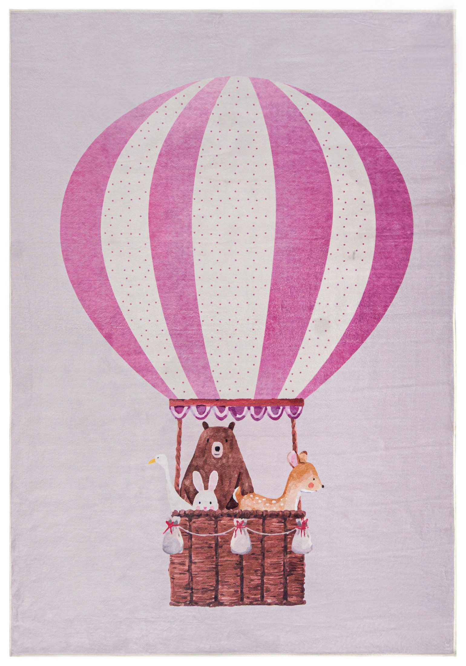 Mazovia Designteppich Kinder Ballon, Tierisch Kinderzimmer, 80 x 150 cm, Fu günstig online kaufen