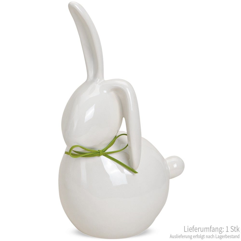 matches21 HOME & HOBBY Dekofigur Osterhase 1 Stk. weiß / grün 17 – 25 cm (1 St)