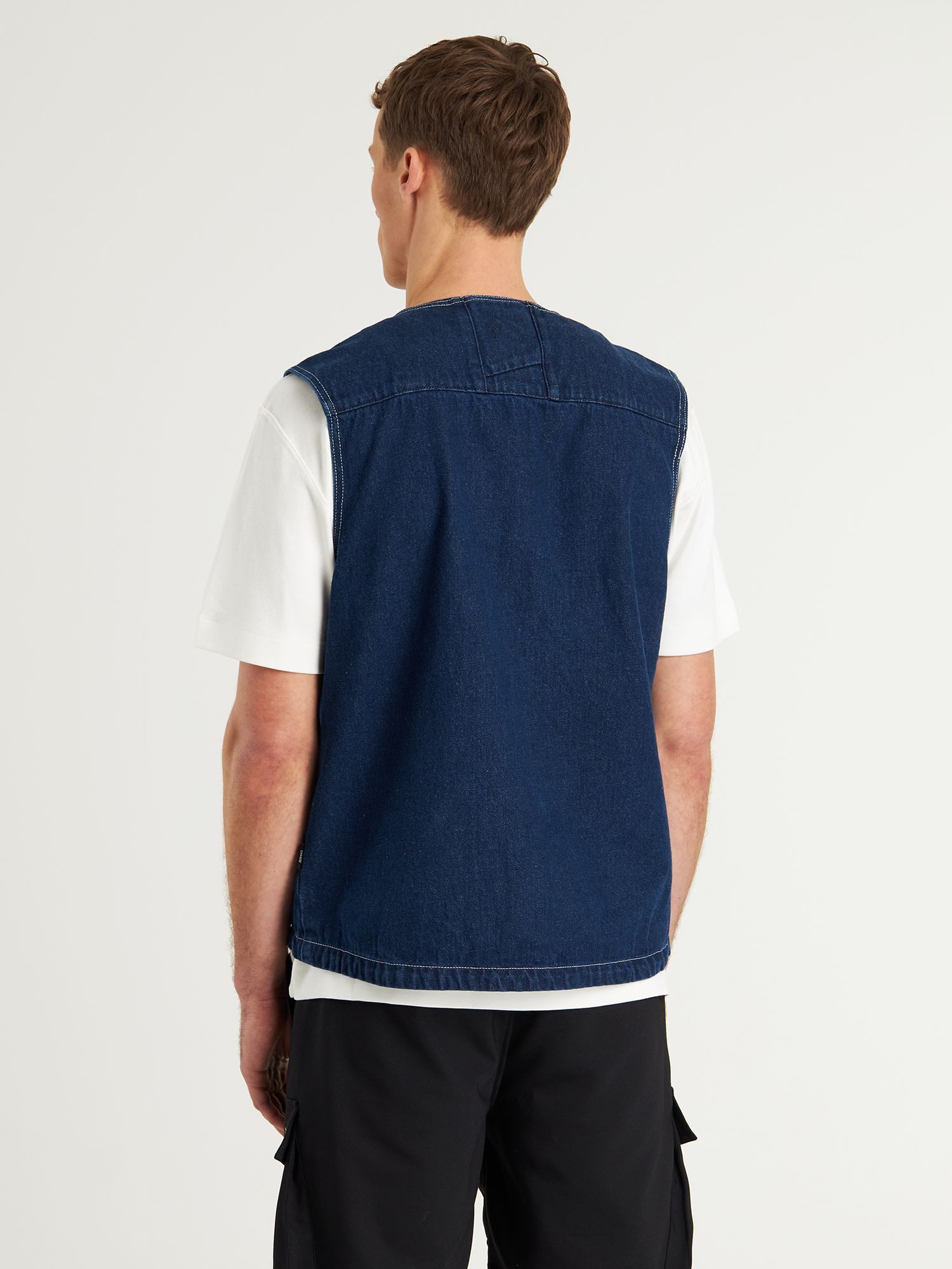 CHASIN' Jeansweste BAY VEST - lässige Raw Denim Jeansweste