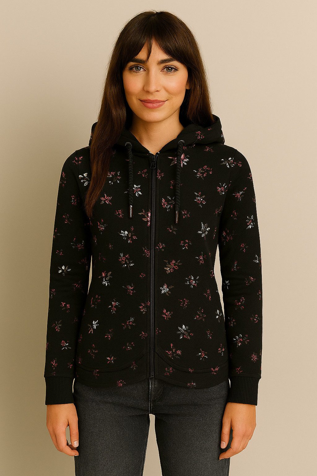 Ragwear Sweatjacke NESKA ZIP FLOWERS O günstig online kaufen