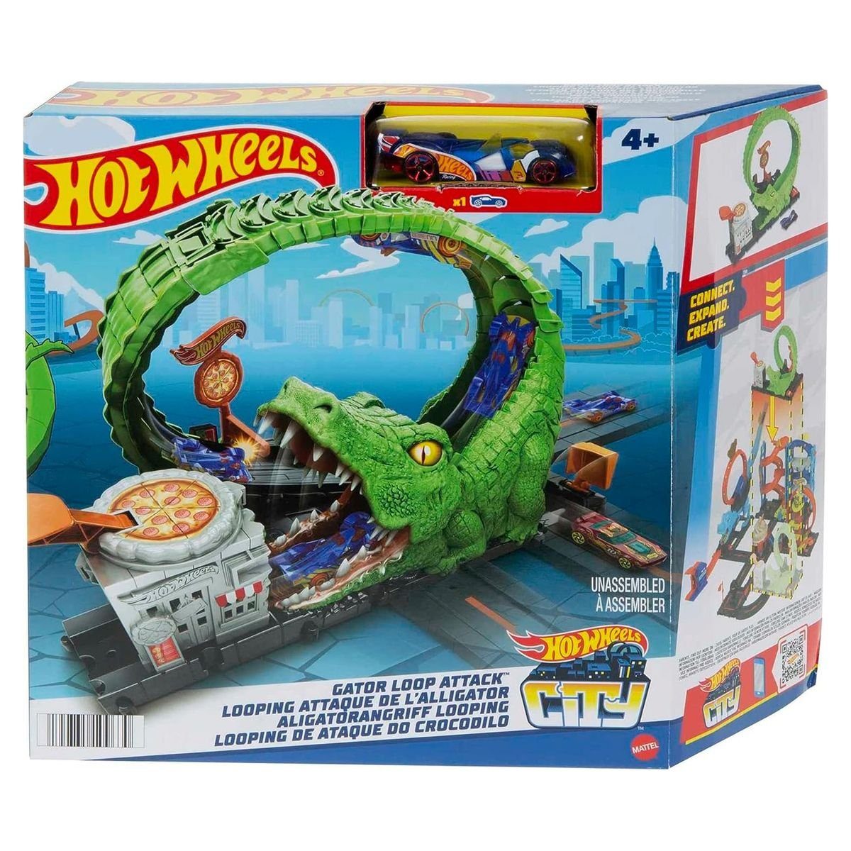Mattel® Spielzeug-Auto Mattel HKX39 - Hot Wheels - Krokodil Angriff, Rennba günstig online kaufen