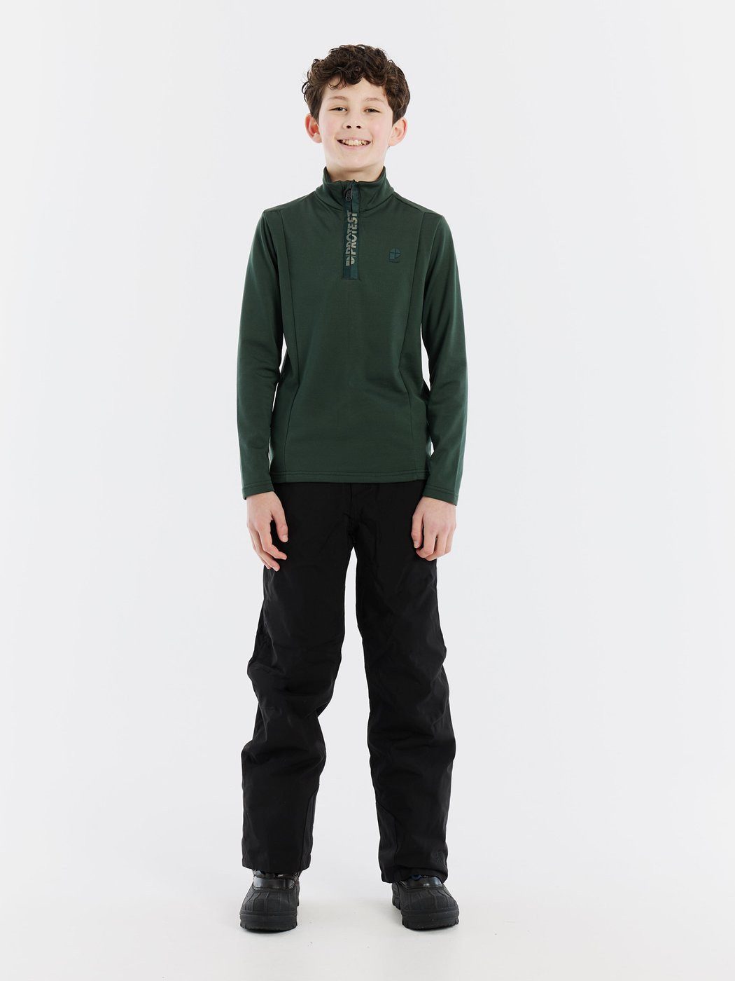 Protest Fleecepullover REWILLOWY JR 1/4 zip active top Kale green