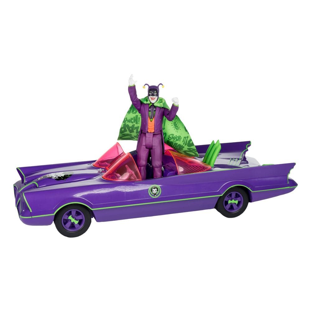 McFarlane Toys Actionfigur DC Retro Batman 66 Batmobil with Joker (Gold Label)