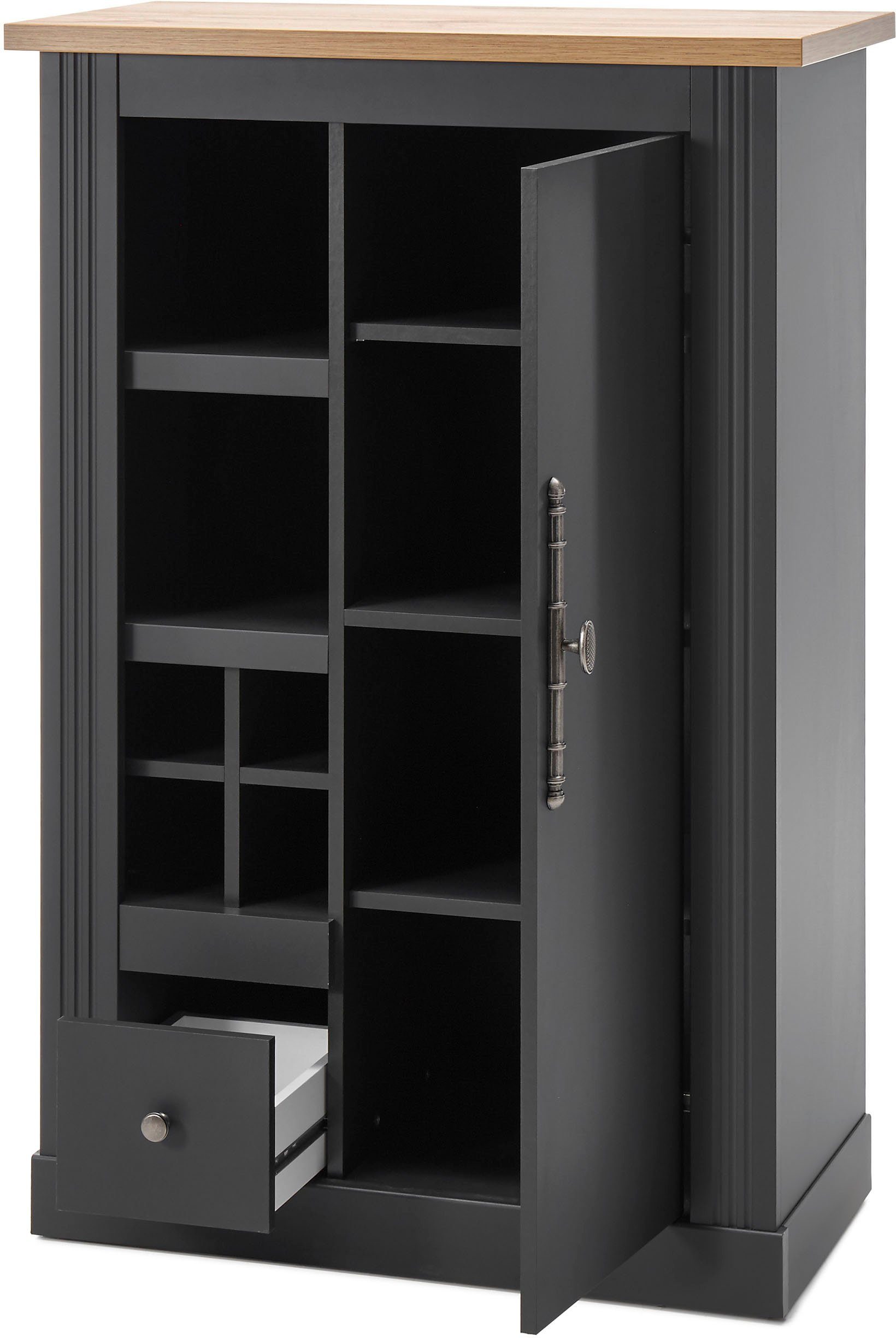 OTTO home Wohnwand Westminster S, (Set, 3-St., Lowboard, Kommode, Wandregal), im romantischen Landhausstil