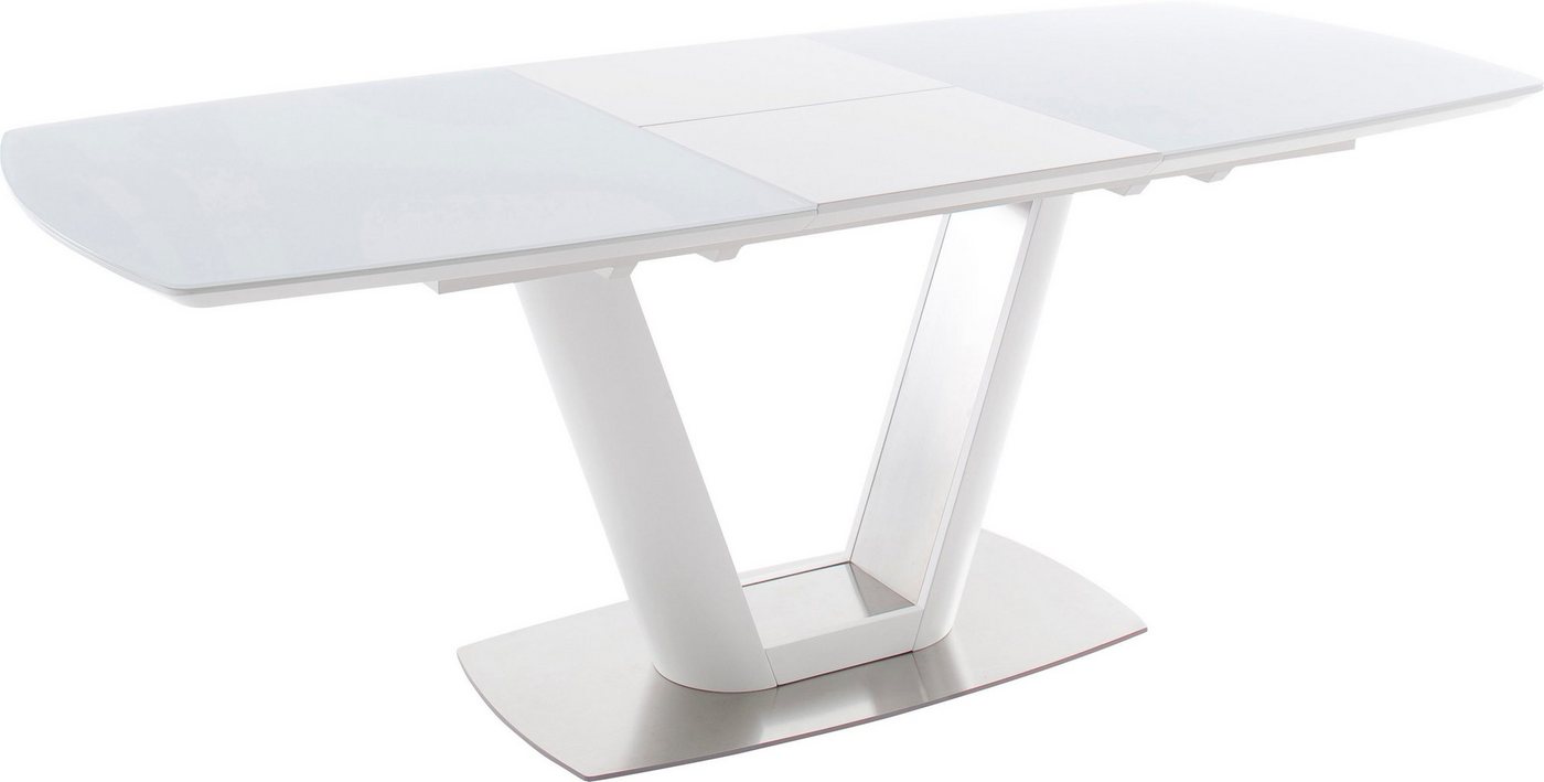 MCA furniture Esstisch »Vanita«, Bootsform mit Synchronauszug, Tischplatte Sicherheitsglas-kaufen
