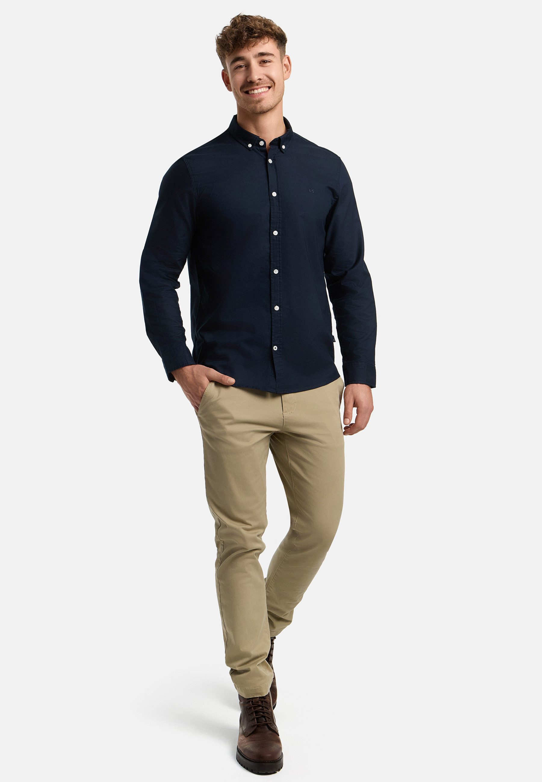 Kronstadt Langarmhemd Herren KSJohan Oxford Herrenhemd Langarm