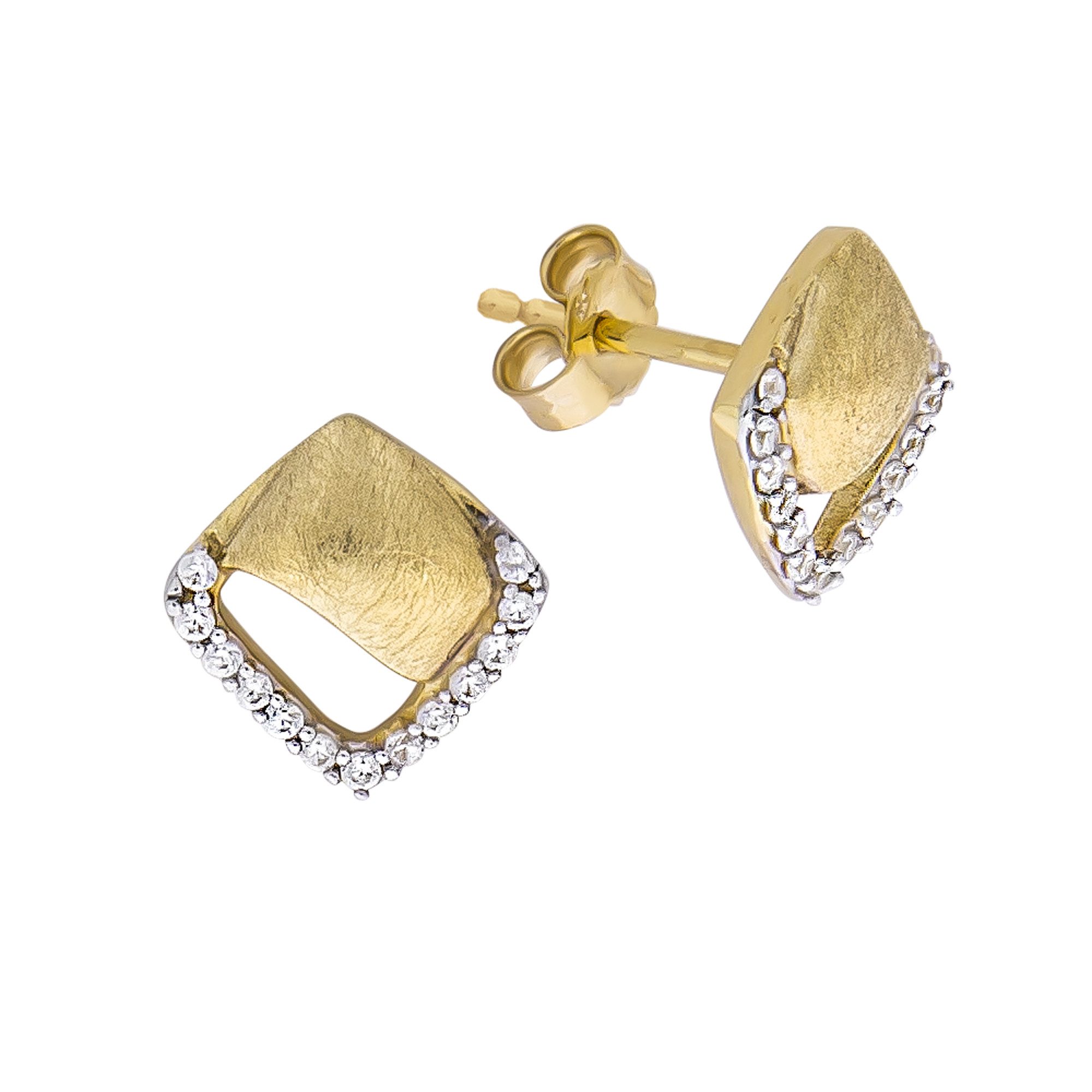Fascination by Ellen K. Paar Ohrstecker 585 Gelbgold Zirkonia günstig online kaufen