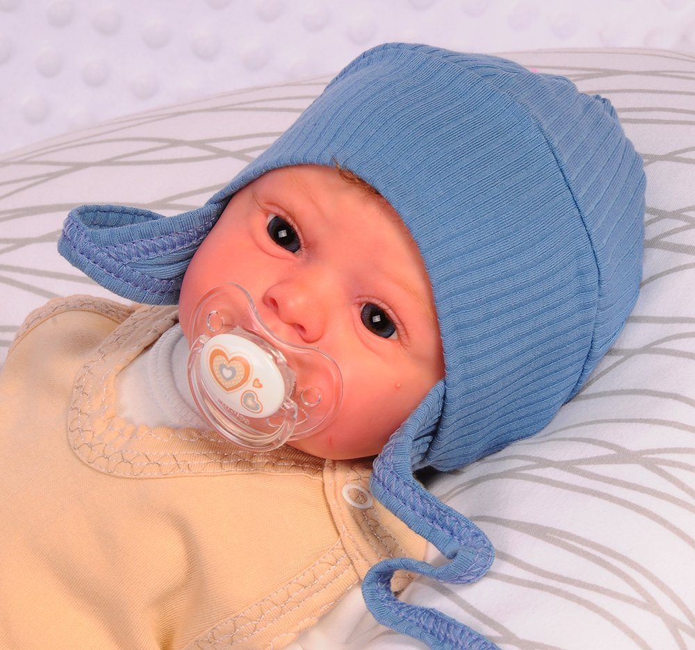 La Bortini Erstlingsmütze Mütze für Neugeborene Baby Haube Mützchen 32 34  36 38 40 42 44