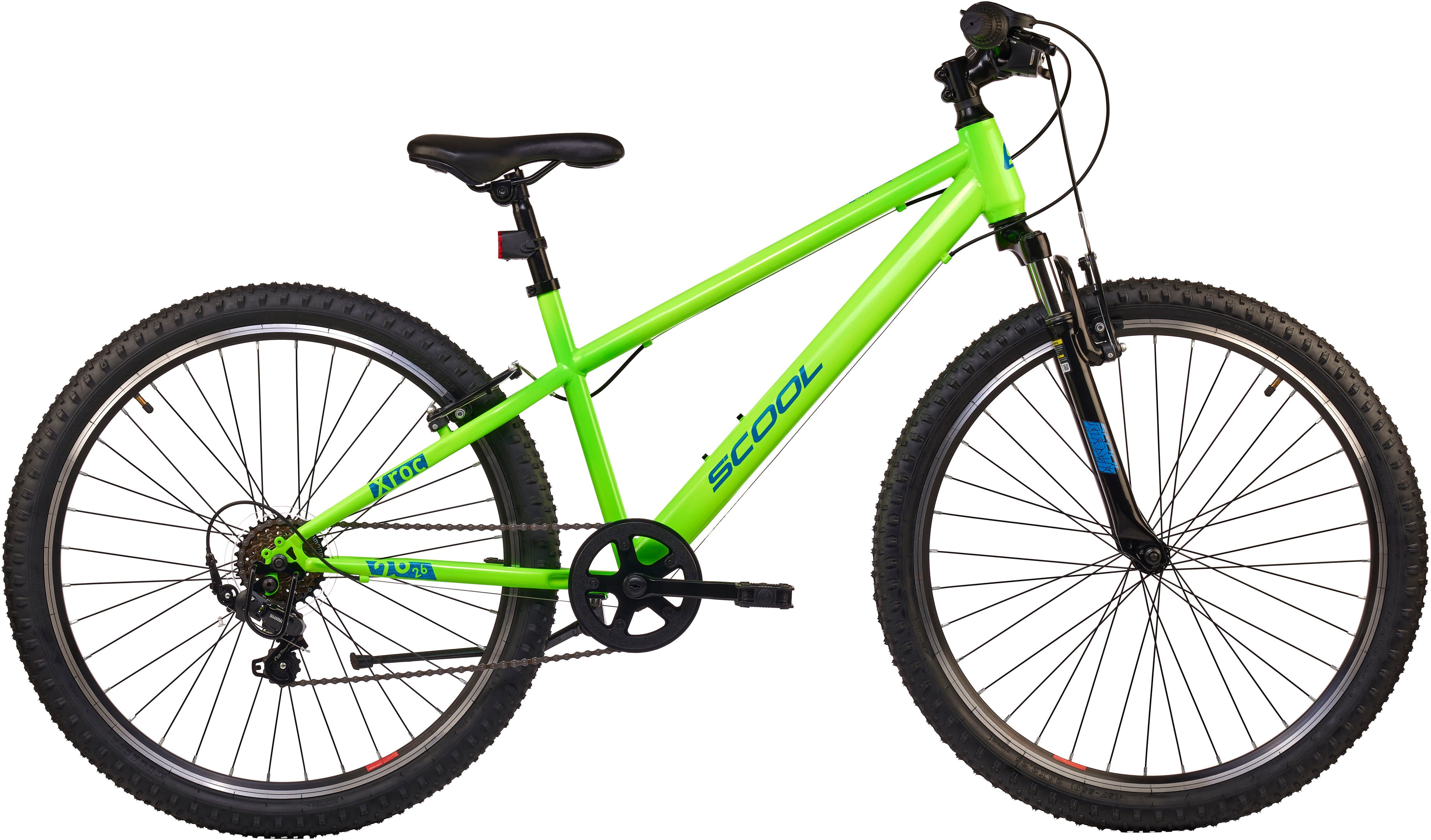 S’COOL Jugendfahrrad S'COOL Xroc 26-K6 Neon Green/Ocean, 6 Gang Shimano, Kettenschaltung