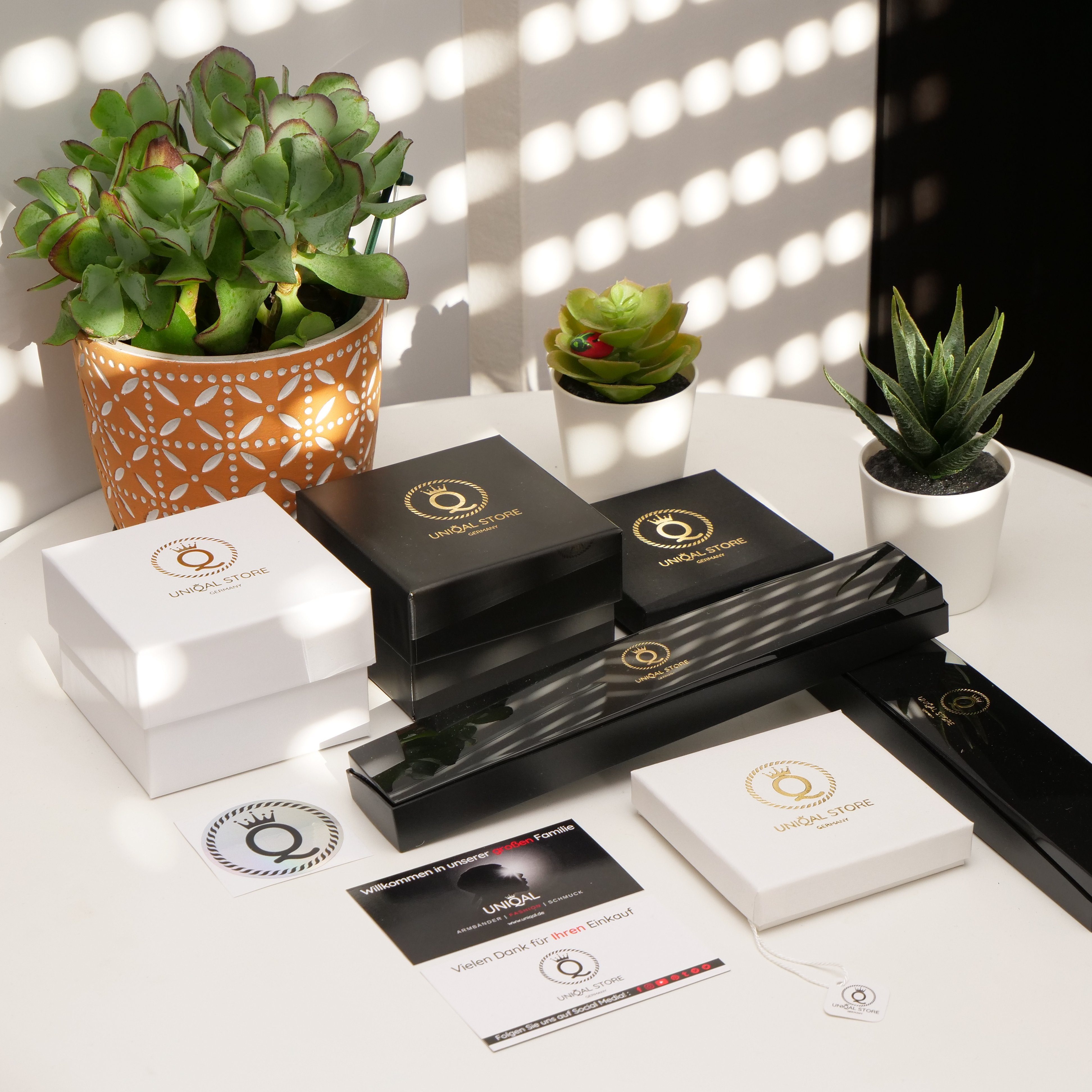 UNIQAL.de Lederarmband Lederarmband Herren "THE GAMBLER" Geflochten (Edelstahl, Echtleder, Casual Style, Handgefertigt)