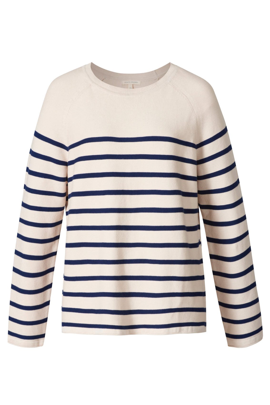 Strickpullover Elegantes Langarmshirt Damen mit Rundhalsausschnitt aus Bio-Baumwolle