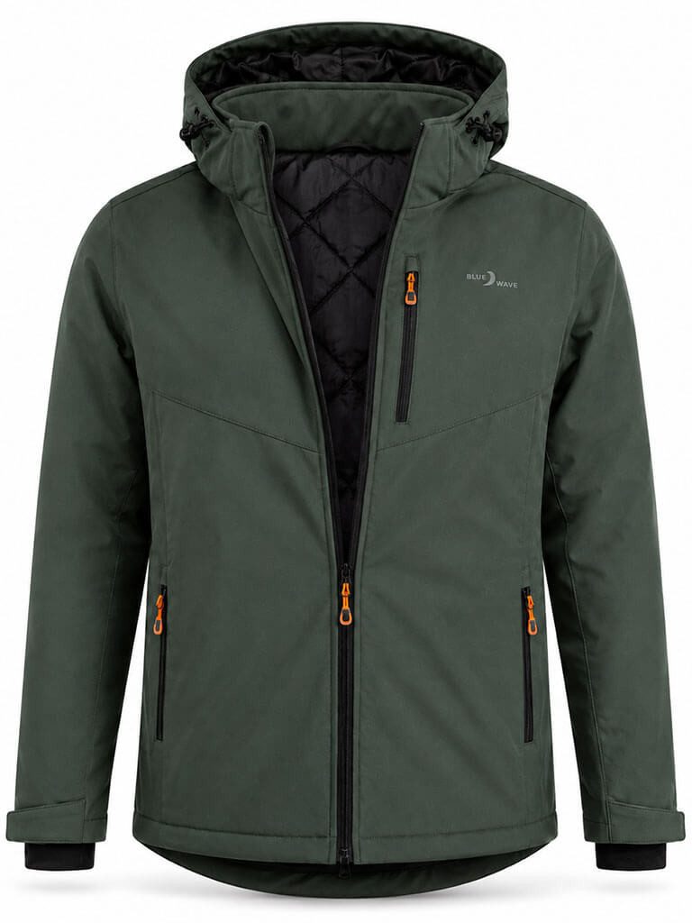 Blue Wave Softshelljacke Herren Softshelljacke Marlon - Outdoor-Jacke mit leichter Wattierung Wassersäule 5000 mm, Winddicht, Atmungsaktiv, Kapuze abnehmbar