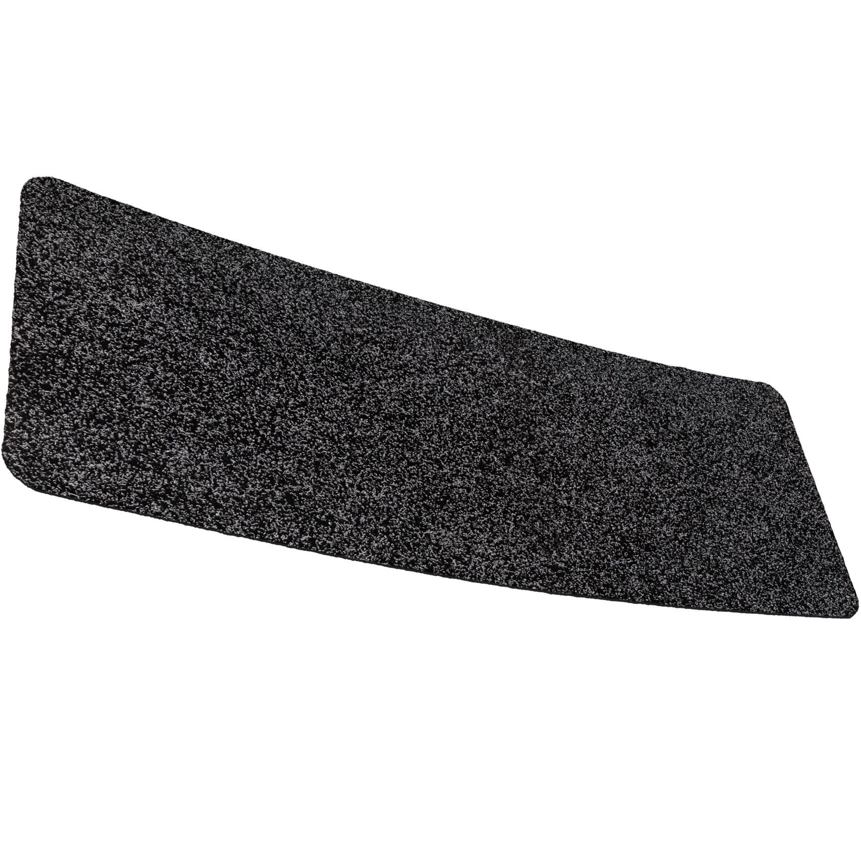 ANRO Fußmatte POET Schuhparkplatz schmal Schmutzfangmatte Unifarben, eckig, Höhe: 3 mm, Schuh-Abstellplatz rutschfest 30x75cm Kräusel Schwarz wasserdicht