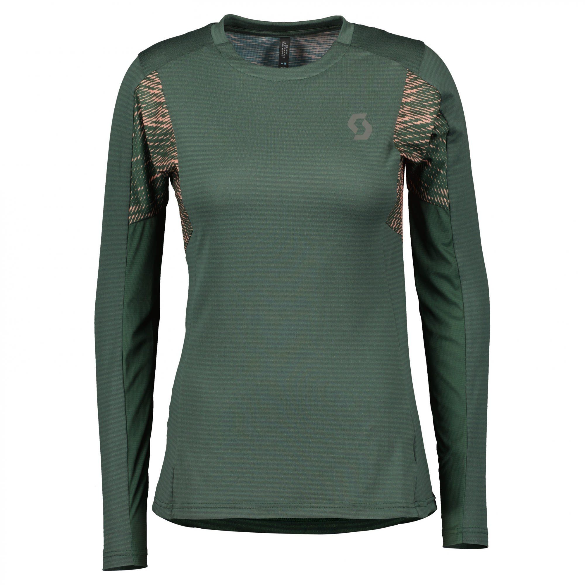 Scott Langarmshirt Scott W Trail Run L/sl Shirt Damen Langarm-Shirt Smoked Green - Crystal Pink