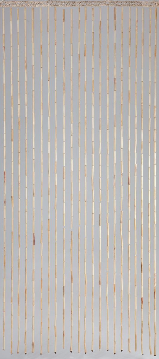 CONACORD Türvorhang Decona Tonkin Dekovorhang beige, Hakenaufhängung, halbtransparent, 90 x 200 cm, Tonkinstäbe - elegant schwingend