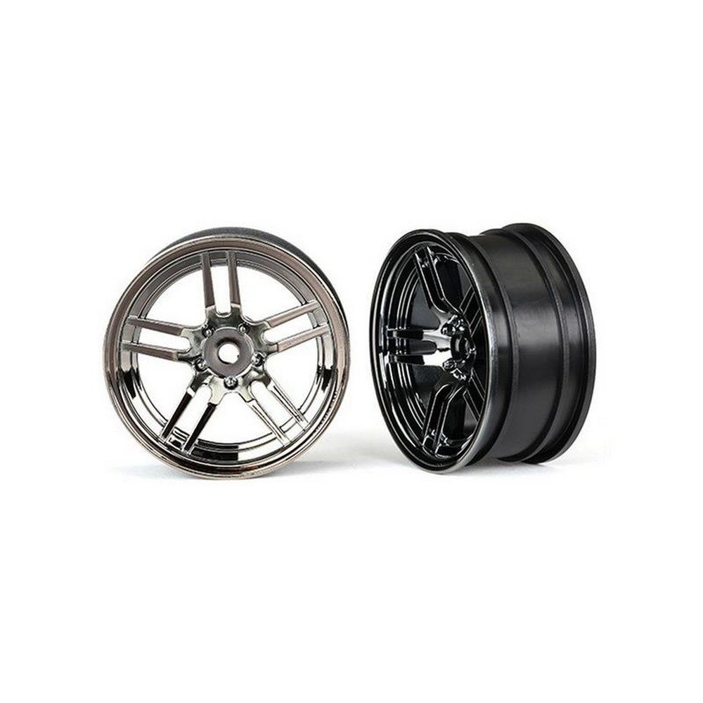 Modellbausatz 8371 Felge, 1.9' Split-Spoke Chrome-schwarz vorn (2)