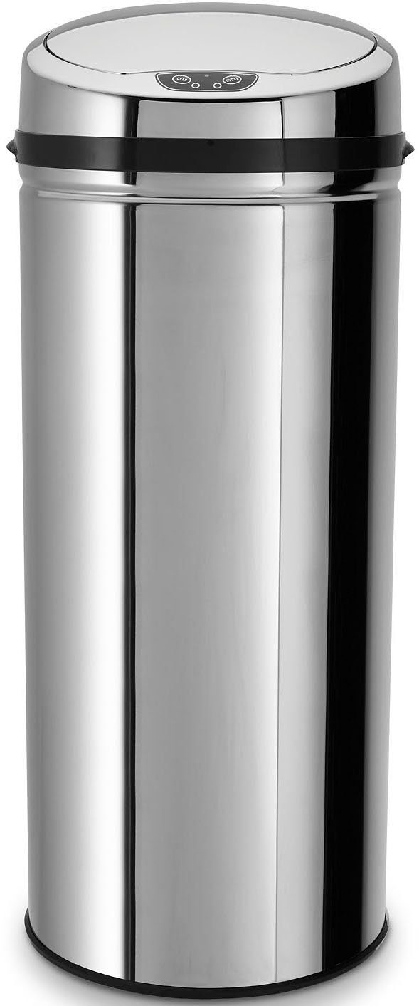 ECHTWERK Mülleimer INOX, Infrarot-Sensor, Korpus aus Edelstahl, Fassungsvermögen 42 Liter Silber