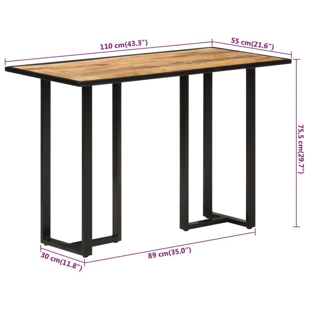 Massivholz (1-St) Esstisch cm 110x55x75,5 Braun vidaXL Mango Esstisch