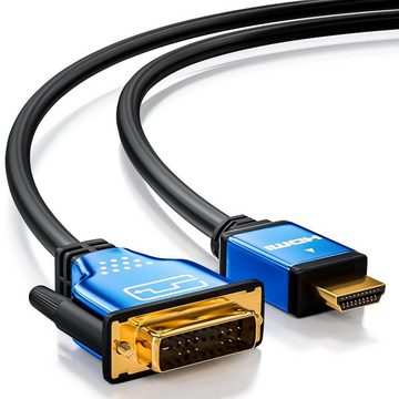 deleyCON deleyCON Premium HQ HDMI zu DVI Kabel High Speed - [2m] HDMI-Kabel