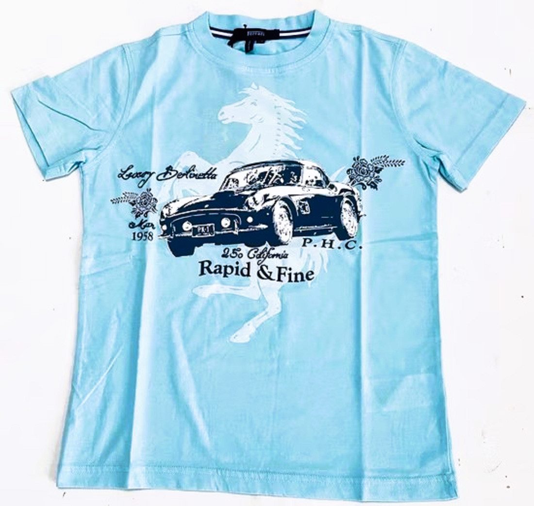 Ferrari Print-Shirt Ferrari Kinder T-Shirts, Ferrari Boy T- Shirt 250 California, Blau Rundhalsausschnitt