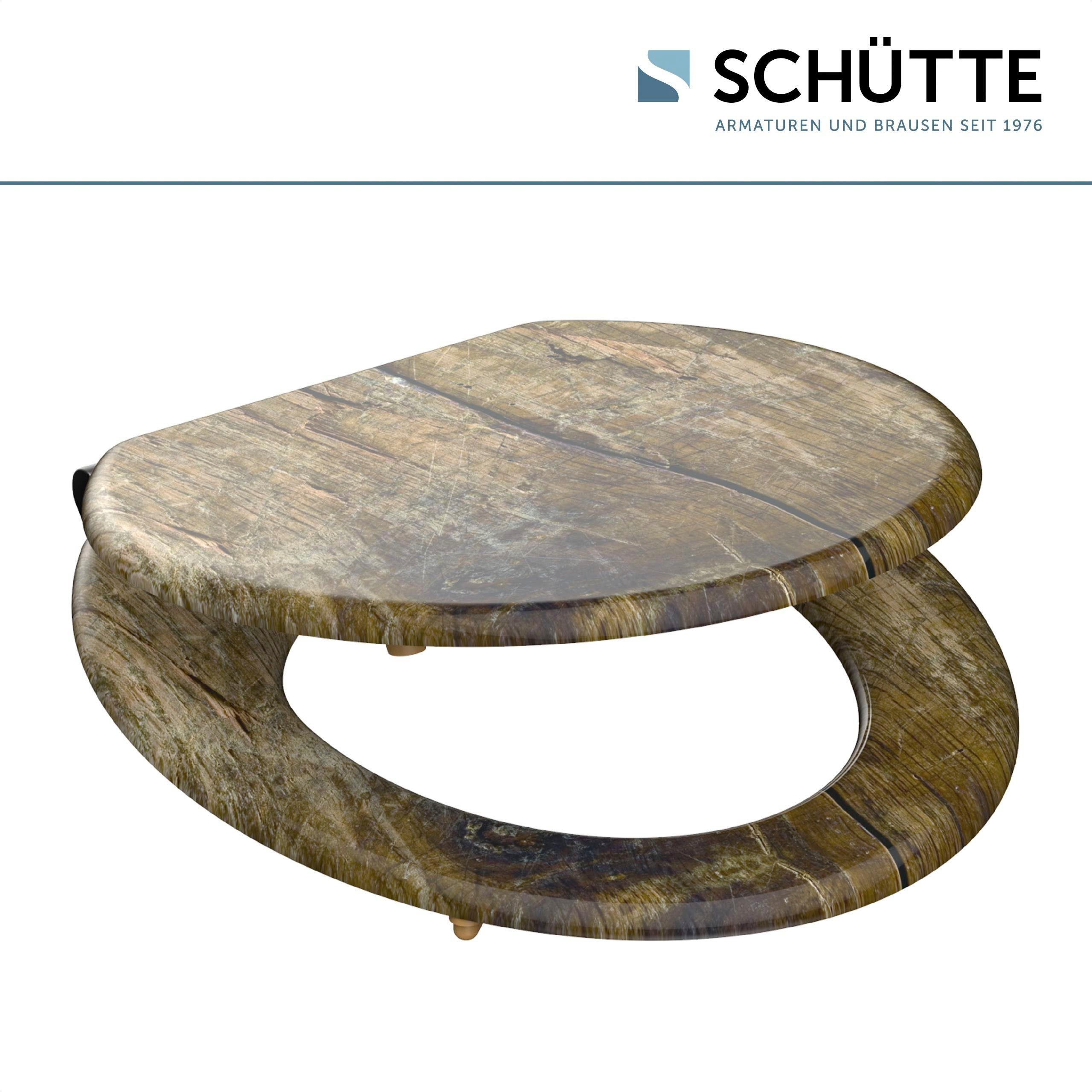 Schütte WC-Sitz Solid Wood, mit Absenkautomatik und Holzkern, MDF
