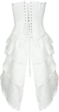 Zoelibat Kostüm Corsage Mieder mit Schößchen - Weiß