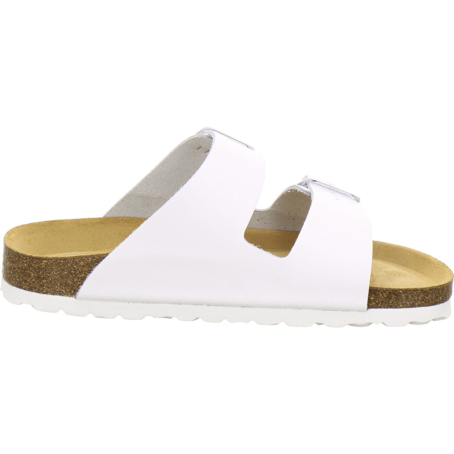 AFS-Schuhe 210010 Zweischnaller Pantolette für Damen mit Fußbett, bequeme Sandalen aus Leder