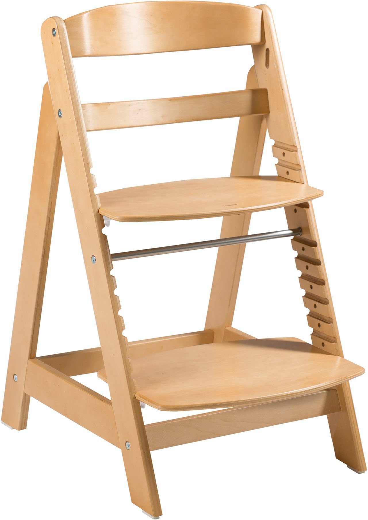 Hochstuhl Holz Treppenhochstuhl Click, roba® Up Sit natur, aus