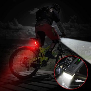 zggzerg Fahrradbeleuchtung »LED Akku Fahrradlampe mit Front Rücklicht Wasserdicht Wiederaufladbare«