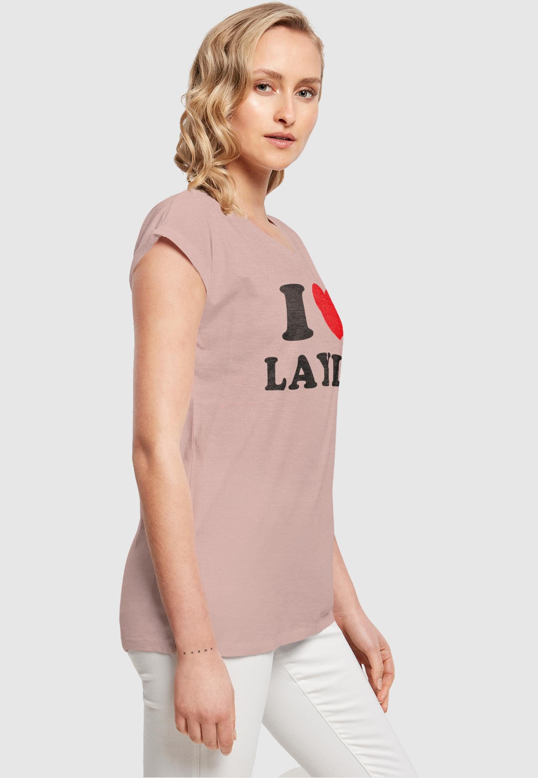 T-Shirt (1-tlg) Merchcode T-Shirt Layla Ladies Love I duskrose Damen
