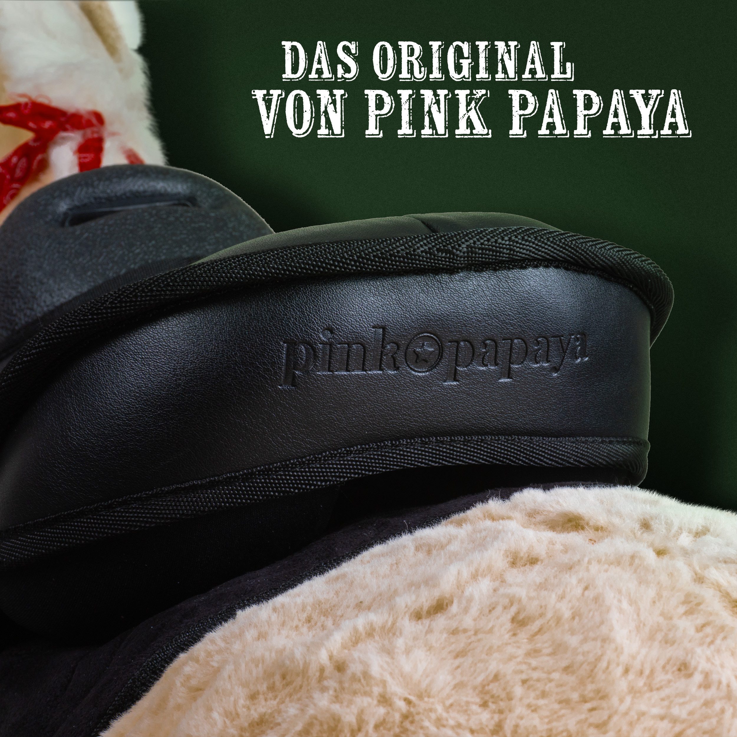 Pink Papaya Stehpferd Shetty Kinder Sattel für Holzpferde und Spielpferde, mit Steigbügeln, leicht & stabil gefertigt