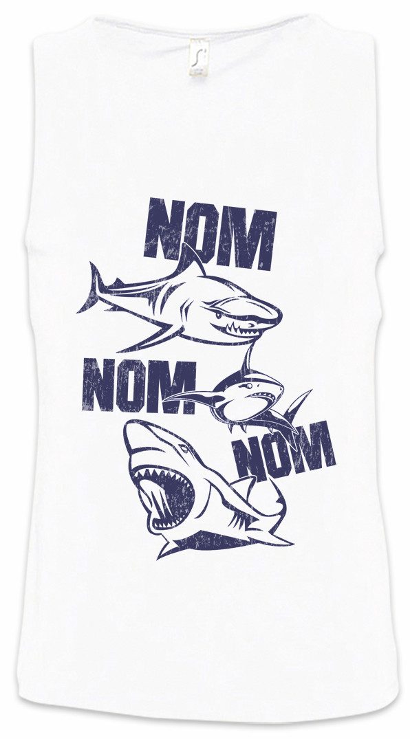 Tanktop Sharks Nom Ärmelloses T-Shirt Hai Shark Jaws Haifisch Nom Taucher