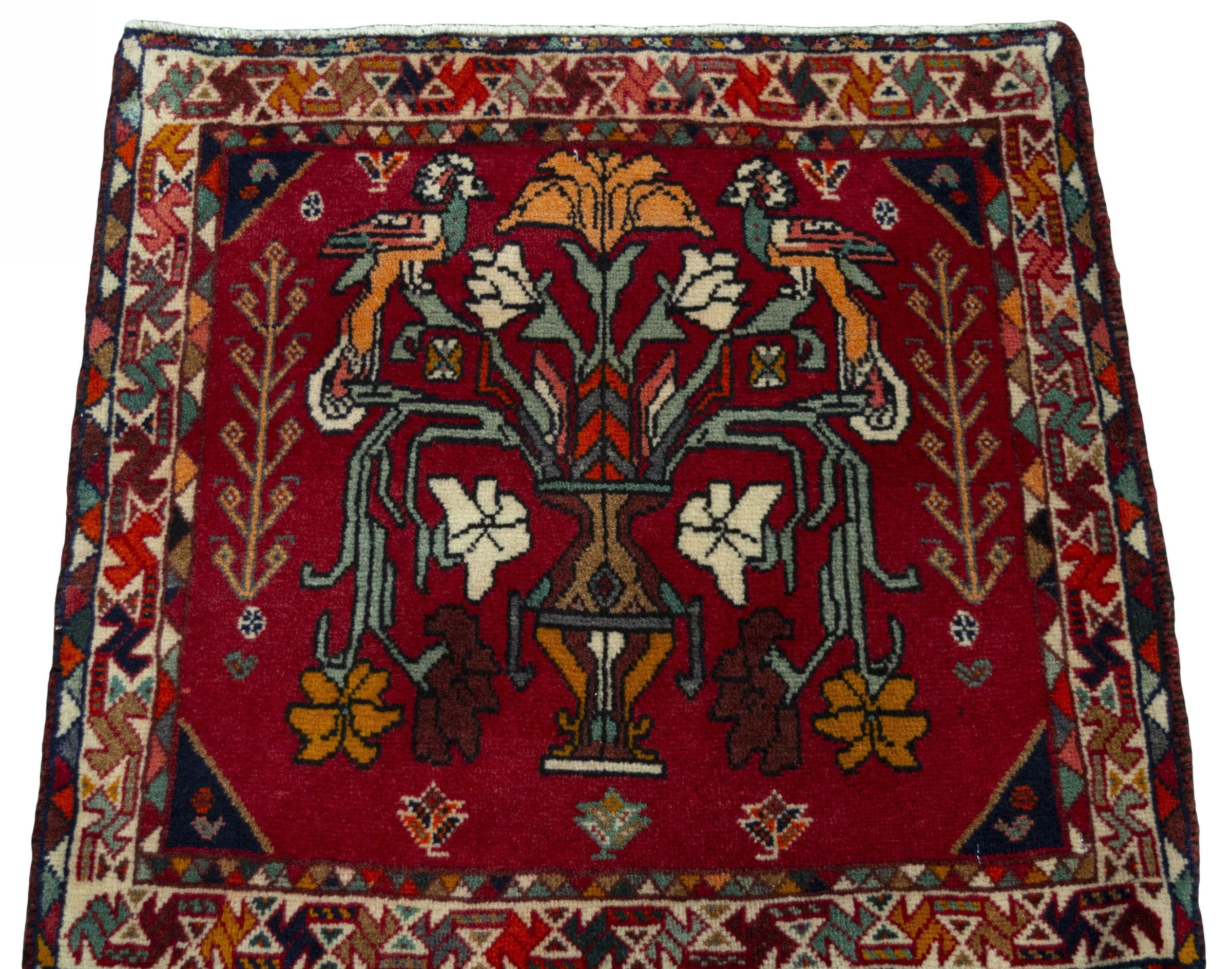 Nain Trading Orientteppich Shiraz 65x64 Handgeknüpfter Orientteppich / Perserteppich Quadratisch, quadratisch, Höhe: 10 mm
