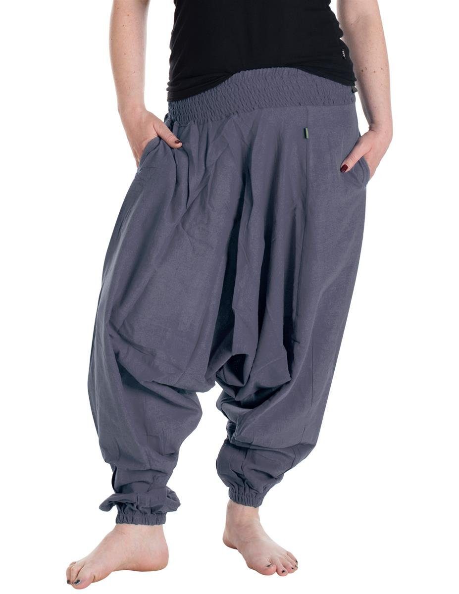 Vishes Haremshose Unisex Haremshose Einfarbig Einheitsgröße 34-46 Orientalisch, Yoga, Festival, Hippie Style
