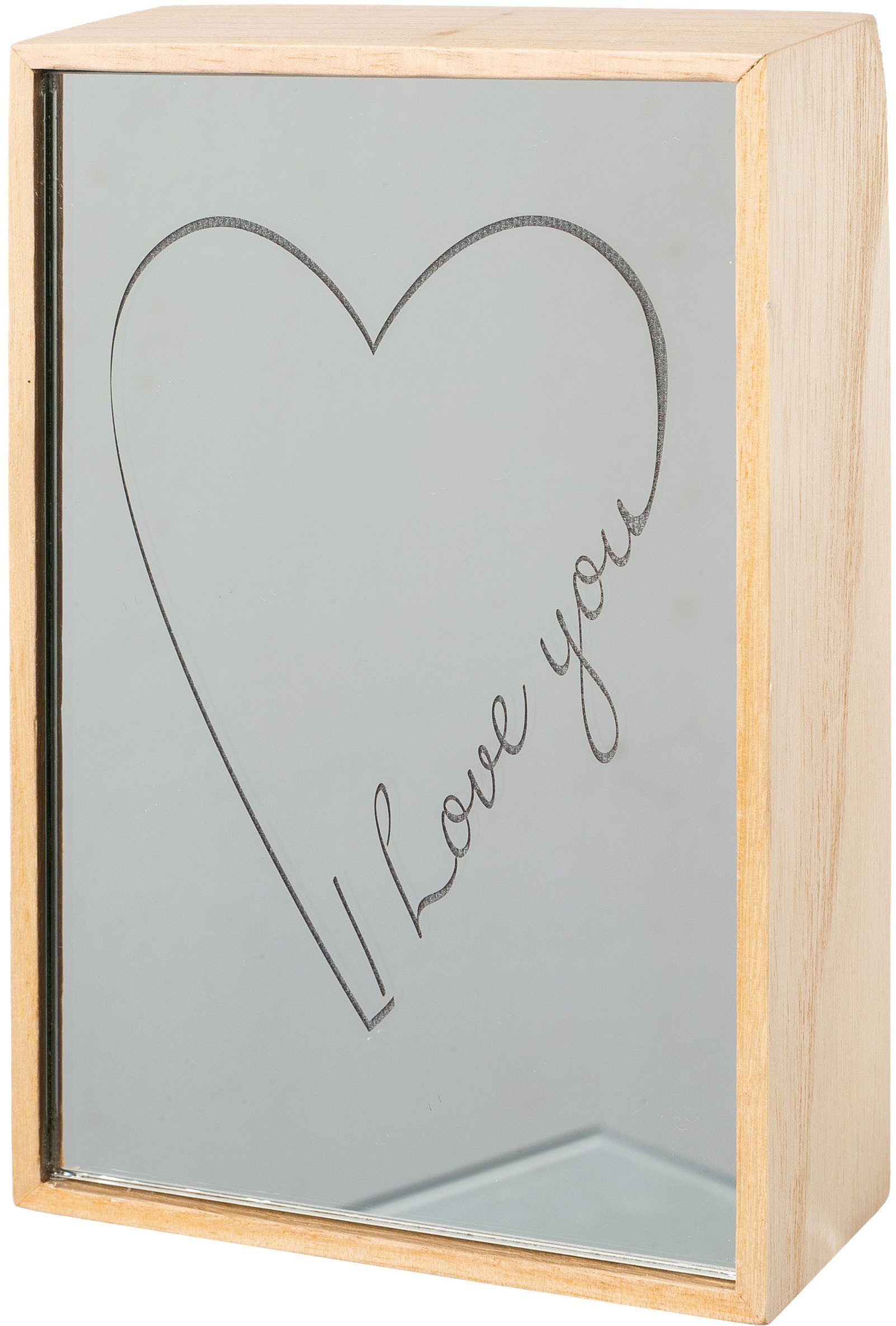 Creativ home LED-Dekofigur Dekoobjekt mit Schriftzug I LOVE YOU (1 St), mit LED-Beleuchtung