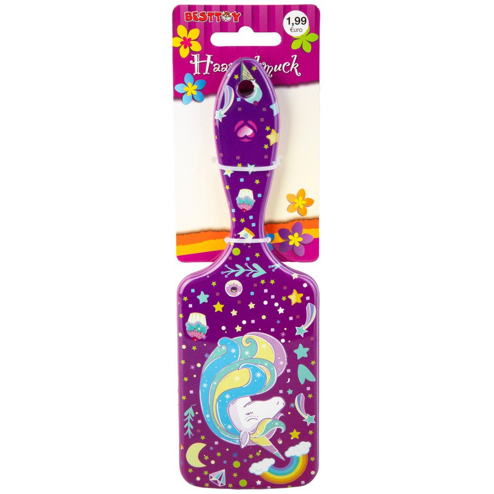 Besttoy Spielzeug-Frisierkoffer Besttoy - Haarbürste - Einhorn - 1 Stück