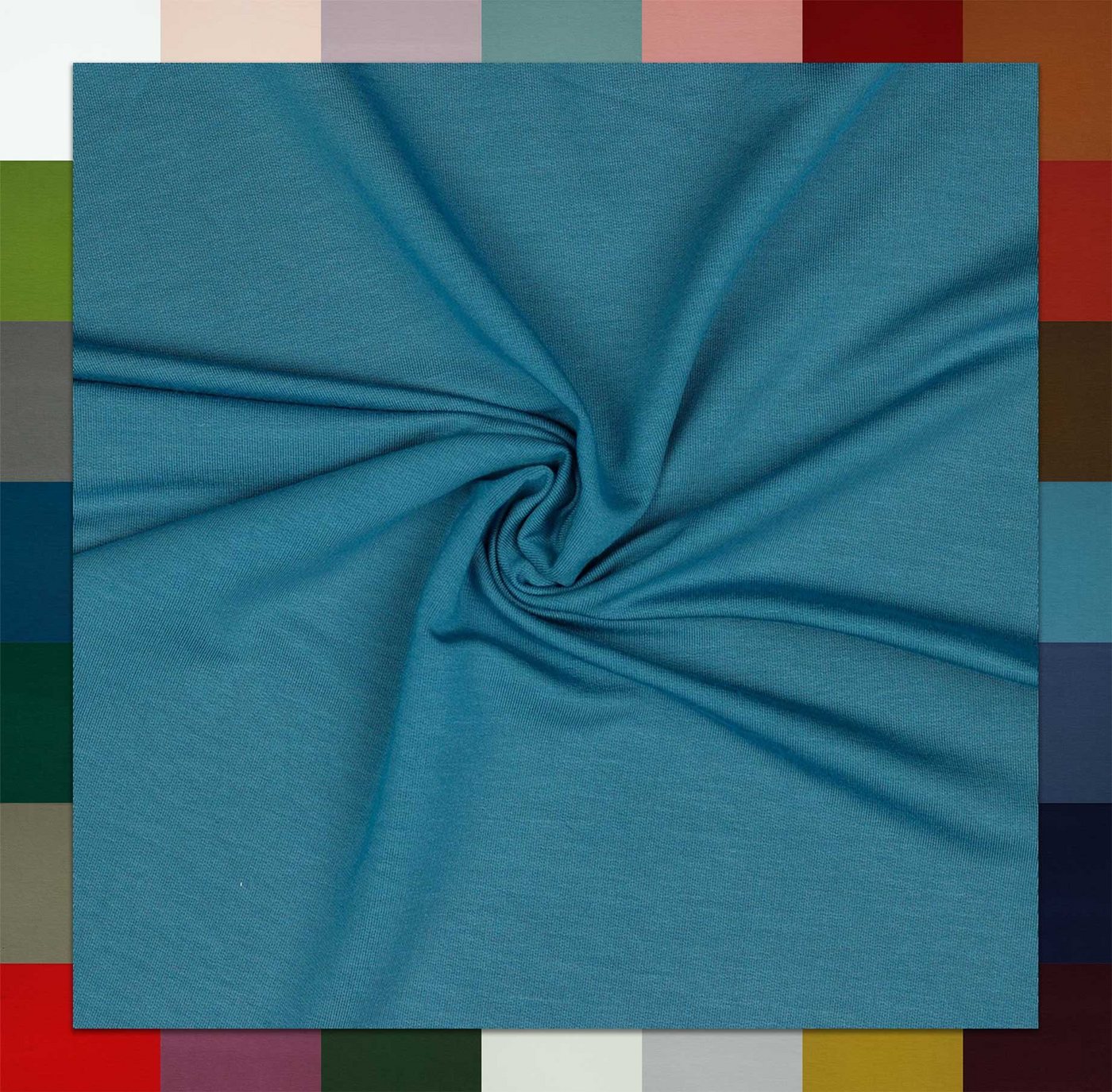 Thumbnail - maDDma Stoff 0,5m Modalsweat-Stoff Meterware Modalstoff Sweatstoff Farbwahl, blau