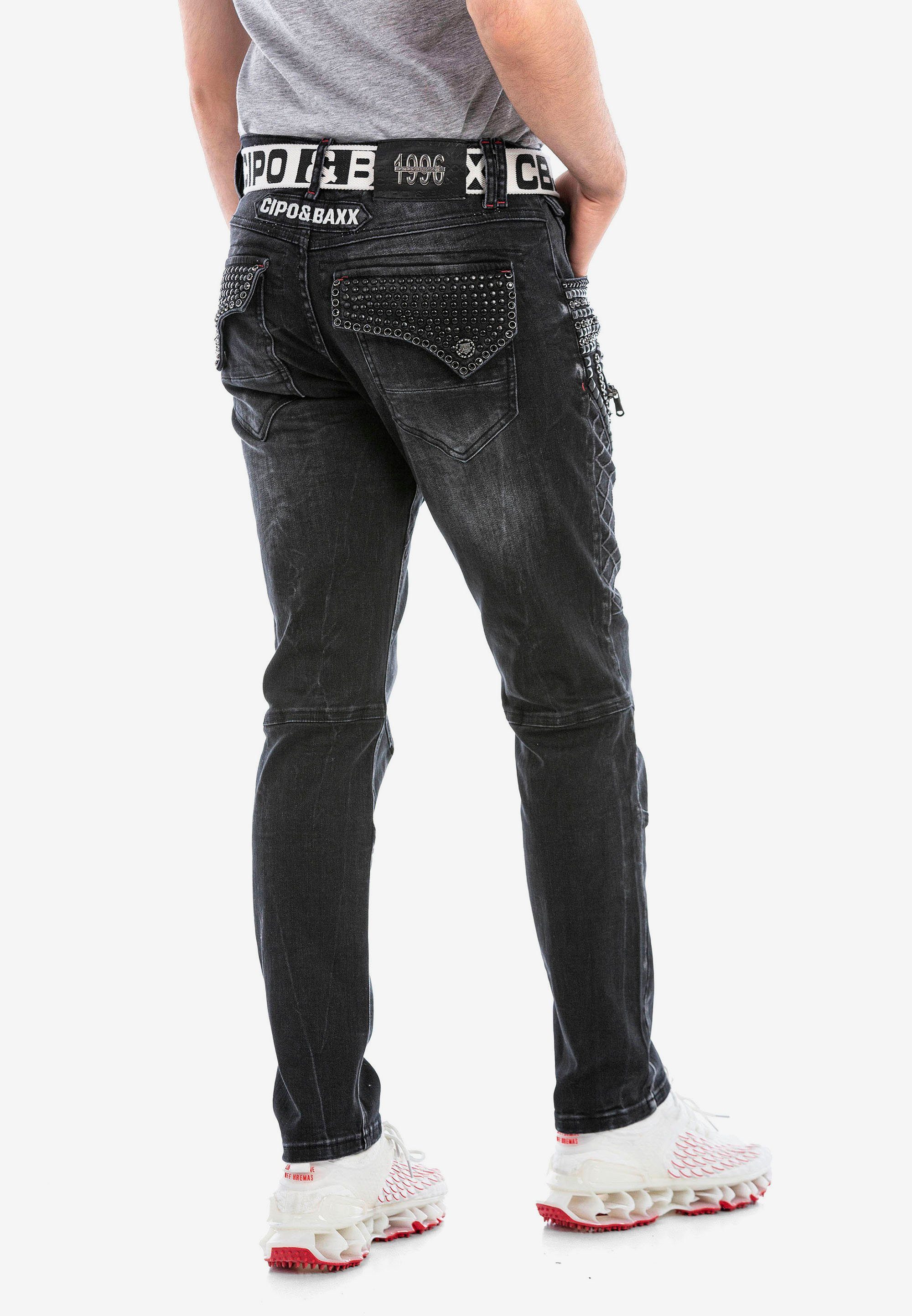 Cipo Slim-fit-Jeans mit coolen & Nieten Baxx