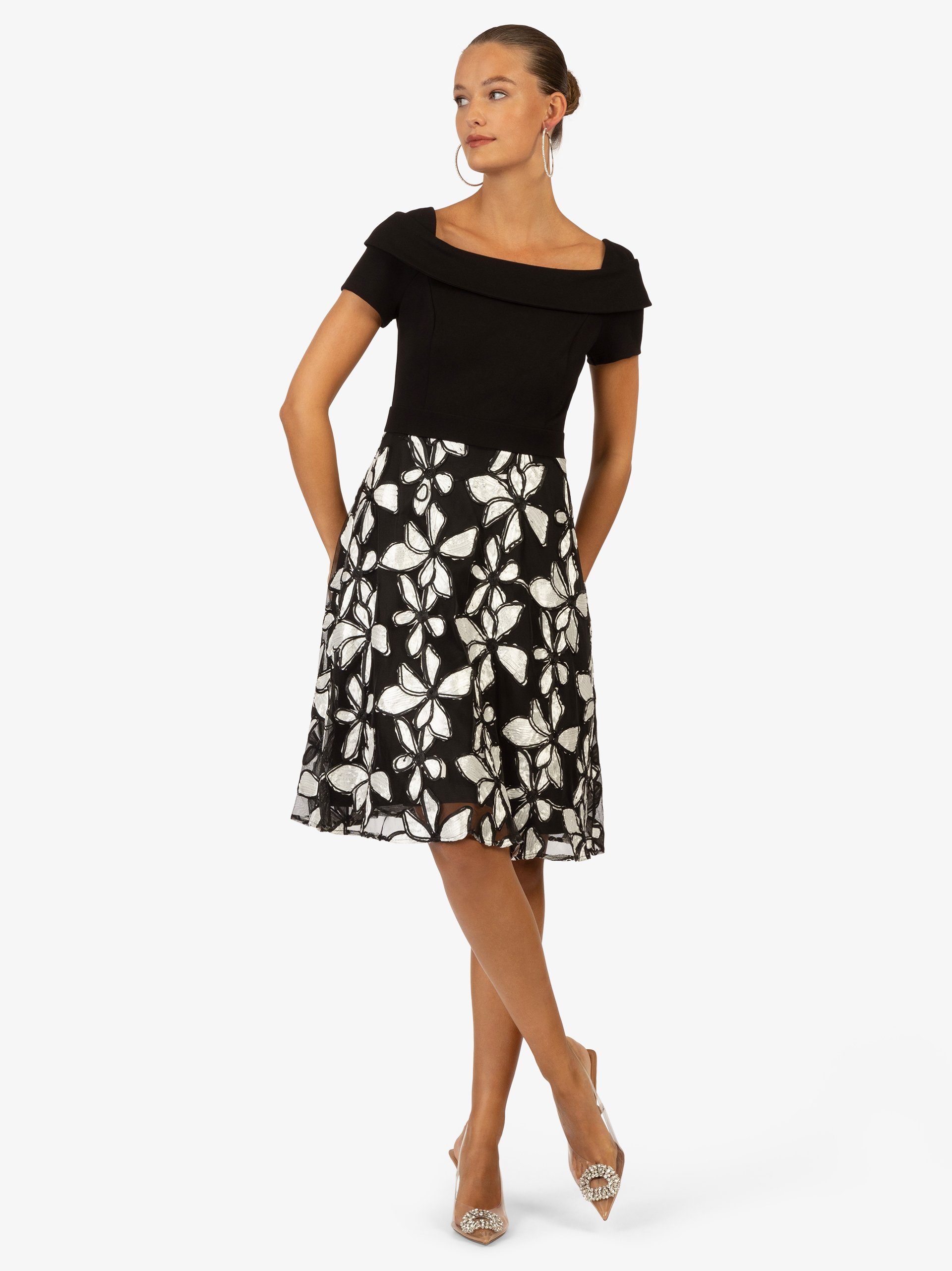Kraimod Cocktailkleid mit Carmen-Ausschnitt