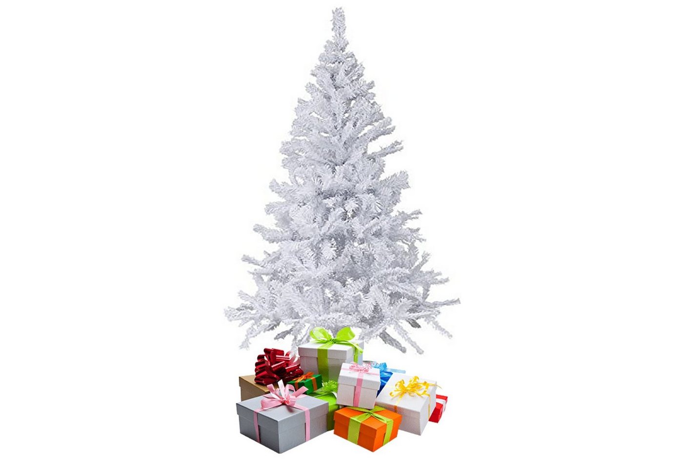 Mojawo Künstlicher Weihnachtsbaum Weihnachtsbaum 120 cm m inkl Ständer Weiß