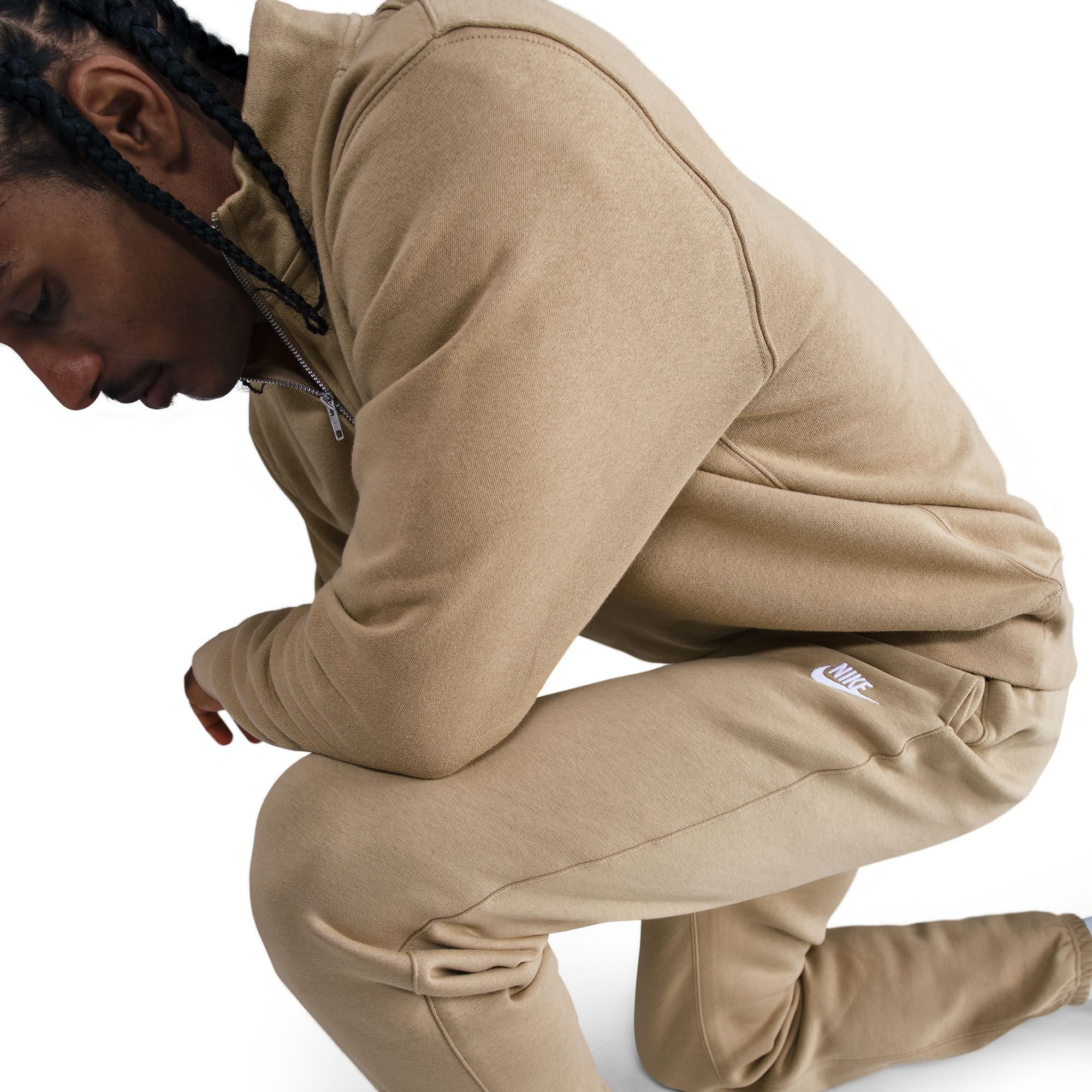 Nike Sportswear Sporthose M NK CLUB BB CUFF PANT aus Baumwolle und Polyester, mit angerautem Fleece