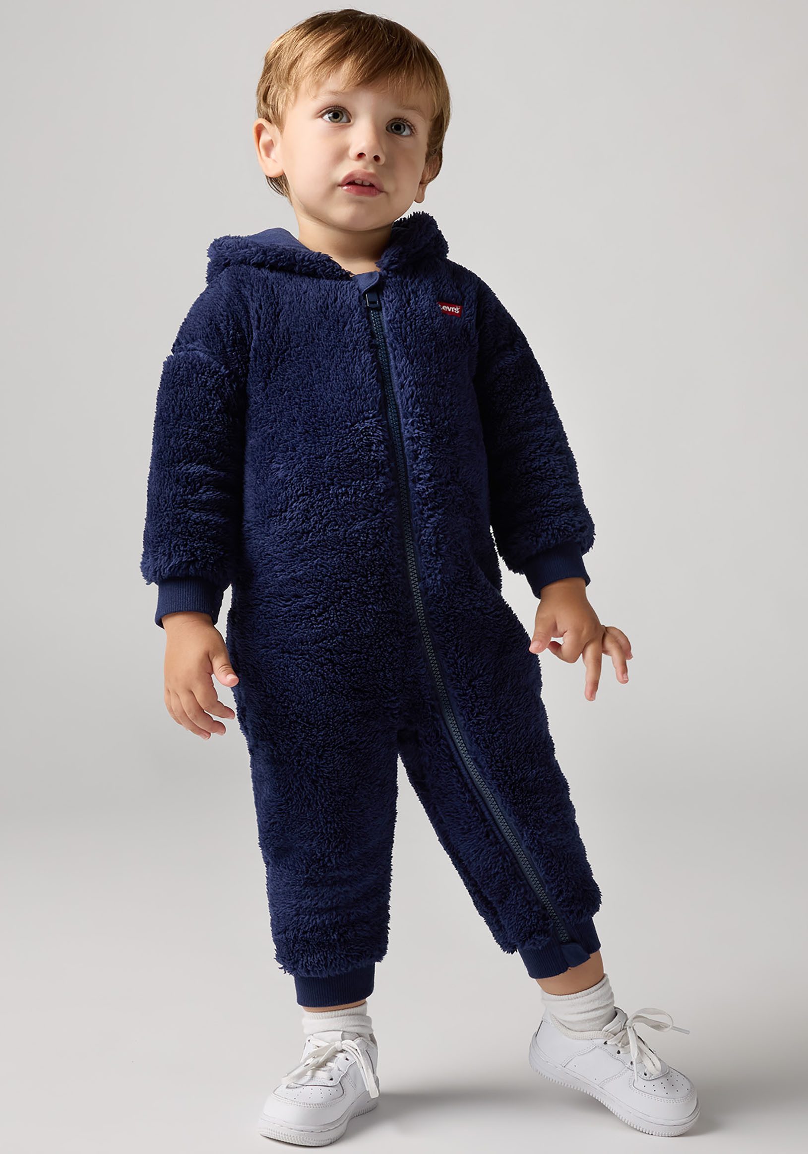 Levi's® Kids Overall LVN BEAR SHERPA COVERALL aus kuscheligem Teddyplüsch