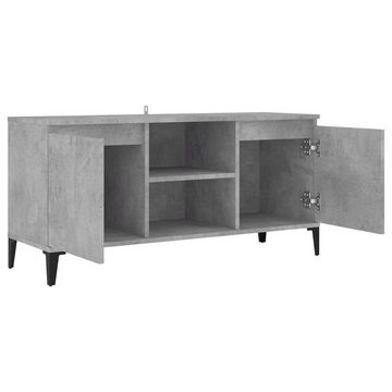 furnicato TV-Schrank mit Metallbeinen Betongrau 103,5x35x50 cm