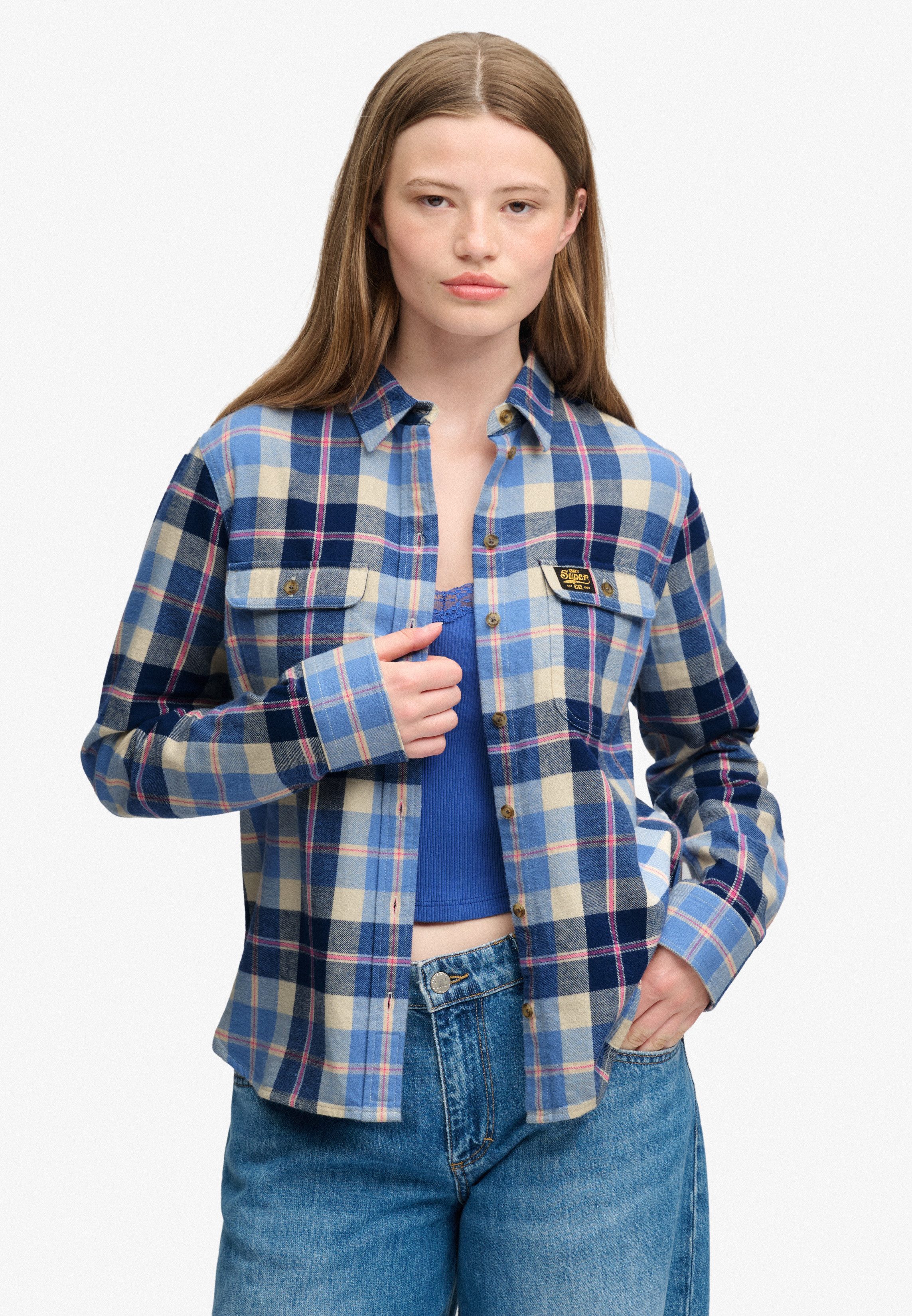 Superdry Karobluse LUMBERJACK CHECK FLANNEL SHIRT Baumwolle, regular fit